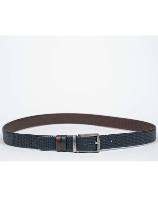 'ДВУЛИЦЕВ КОЛАН В КАФЯВО И ТЪМНО СИНЬО