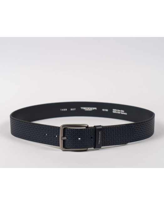 'ТЪМНОСИН СПОРТЕН КОЛАН В РЕЛЕФНА ПЛЕТКА