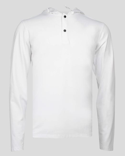 'БЯЛА ЕЛАСТИЧНА БЛУЗА С КАЧУЛКА 