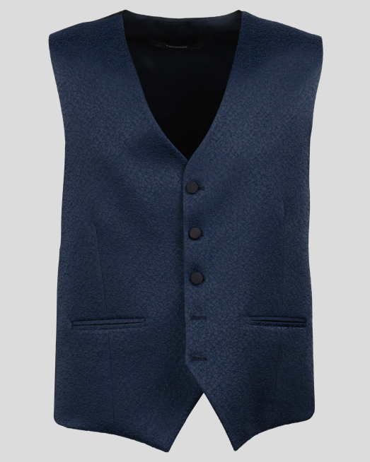 'ТЪМНО СИН КЛАСИЧЕСКИ ЖАКАРДОВ ЕЛЕК