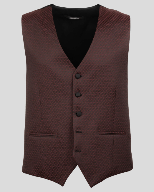 'КЛАСИЧЕСКИ ЕЛЕК В ЧЕРНО И БОРДО ЖАКАРД