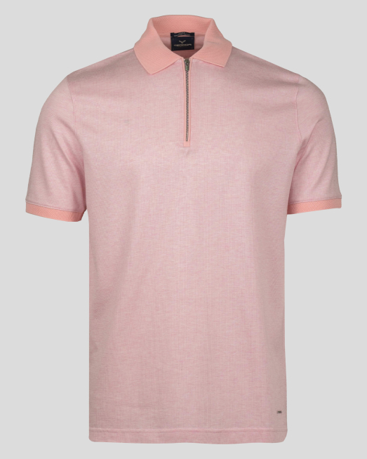 'РОЗОВА ТЕНИСКА ЖАКАРД ОТ МЕРСЕРИЗИРАН ПАМУК