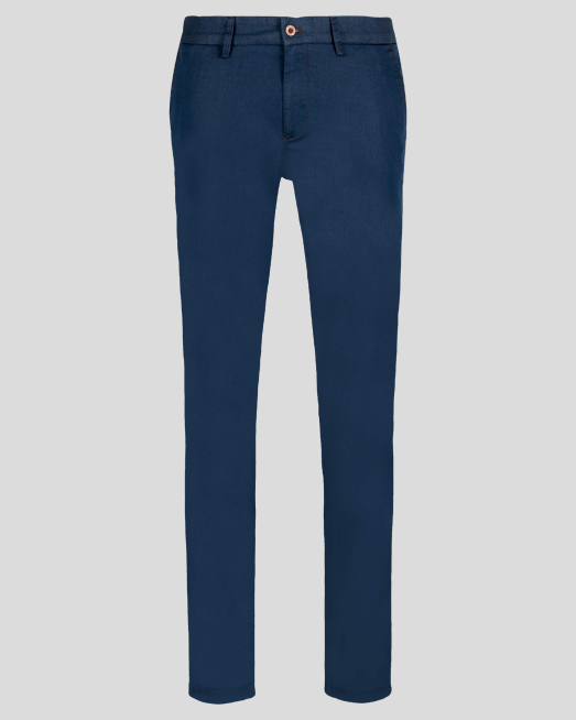 'ТЪМНО СИН ПАНТАЛОН С КОНТРАСТНА ЕМБЛЕМА ЛОГО