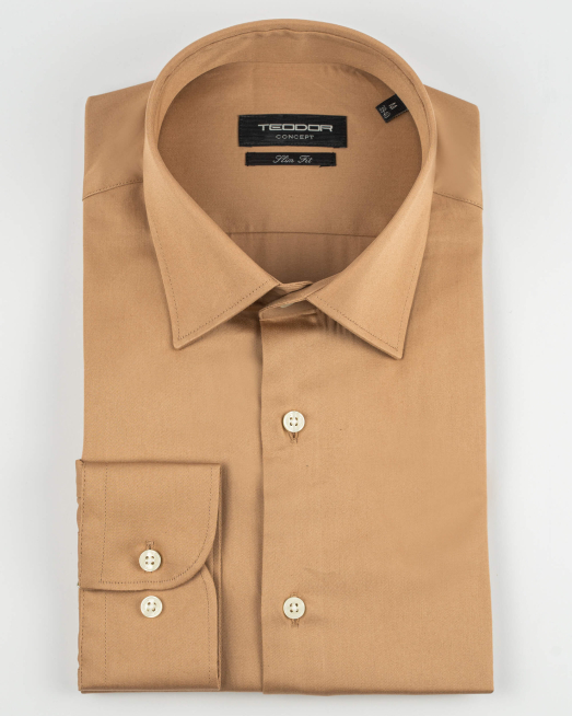 'КАФЯВА РИЗА ОТ САТЕНИРАН ПАМУК БАЗОВ МОДЕЛ