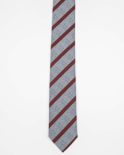 'СИВ КОМПЛЕКТ ВРАТОВРЪЗКА И КЪРПА В БОРДО РАЙЕ