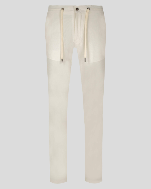 'БЯЛ ОЛЕКОТЕН ПАНТАЛОН С ЛАСТИК И ЛОГО АКСЕСОАР 