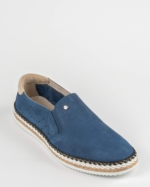 'ИНДИГОВО СИНИ ЕСПАДРИЛИ С КОНТРАСТЕН ШИРИТ ОТ НАБУК