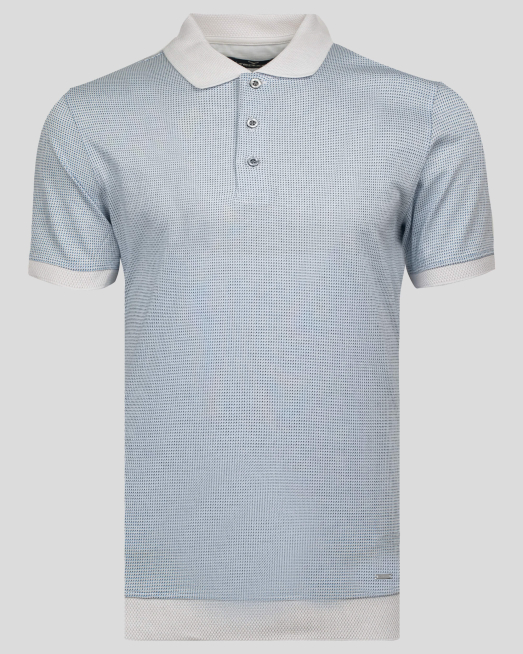 'БЯЛА ТЕНИСКА ОТ ДВОЙНО МЕРСЕРИЗИРАН ПАМУК ЖАКАРД