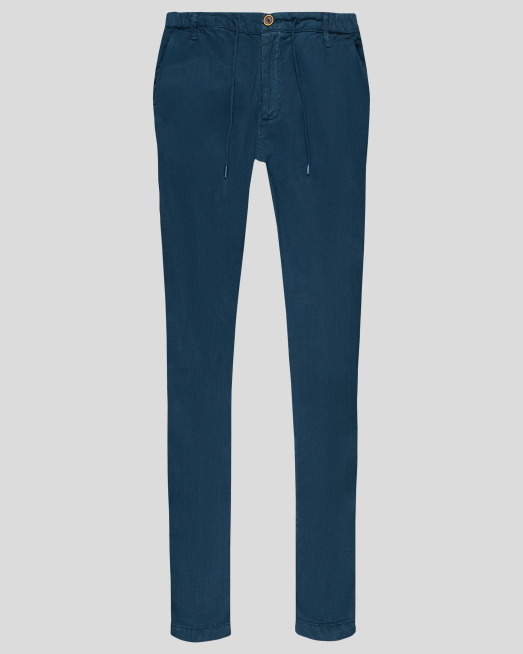 'ИНДИГОВО СИН ПАНТАЛОН С ЛОГО И ЛАСТИК НА КОЛАНА