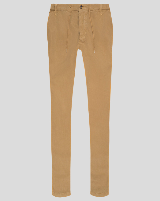 'БЕЖОВ ПАНТАЛОН С ВРЪЗКИ И ЛОГО