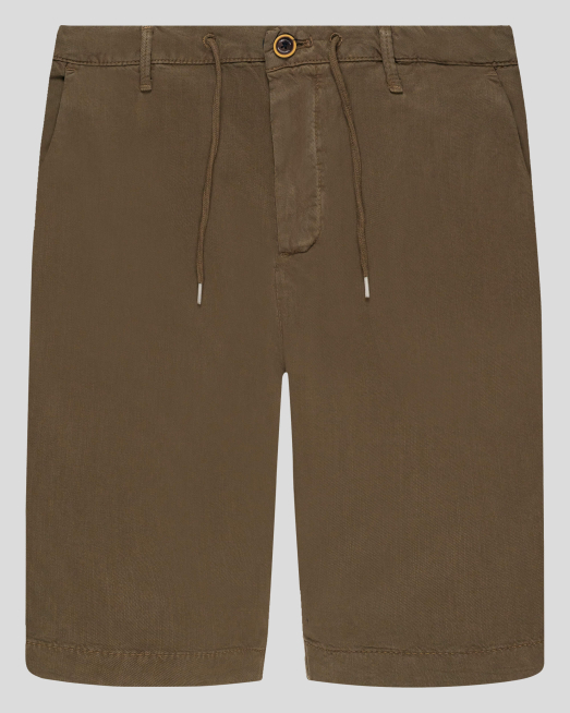 ' БЕРМУДИ ДЮС С ВРЪЗКИ В ЦВЯТ КАКИ ОТ ТЕНСЕЛ