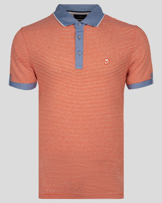 'ТЕНИСКА В ЧЕРВЕНО И БЯЛО РАЙЕ ОТ ПАМУК С ЛЕН