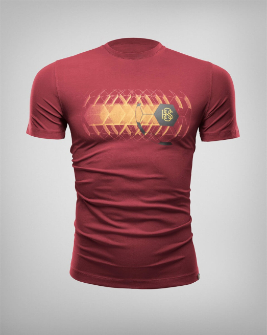 'БИЕ ТЕНИСКА В БОРДО С ДИГИТАЛЕН ПРИНТ И ГУМИРАНО ЛОГО