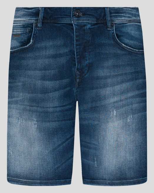 'СРЕДНО СИНИ БЕРМУДИ С МЕТАЛНО ЛОГО 