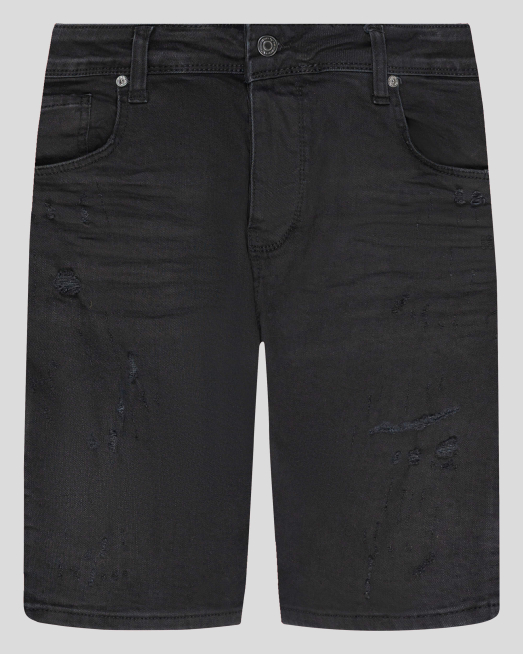 'ЧЕРНИ БЕРМУДИ С ЛЕК НАКЪСАН ЕФЕКТ