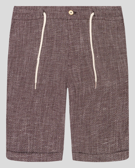 'МЕЛАНЖИРАНИ БОРДО БЕРМУДИ В ДЕСЕН РИБЕНА КОСТ 