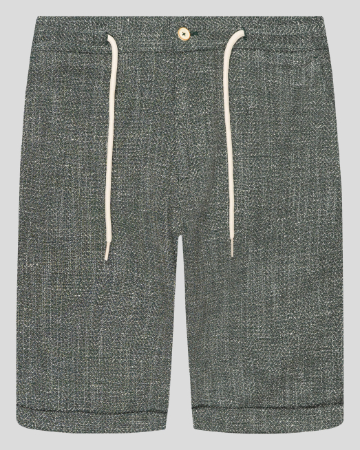 'ЗЕЛЕНИ МЕЛАНЖИРАНИ БЕРМУДИ В ДЕСЕН РИБЕНА КОСТ