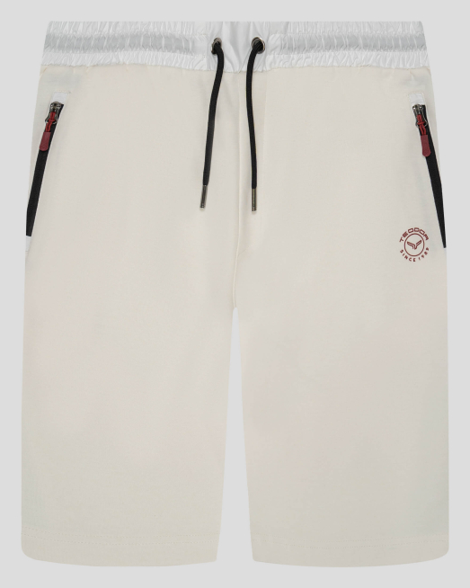 'БЕЛИ ШОРТИ С КОНТРАСТИ И ЛОГО