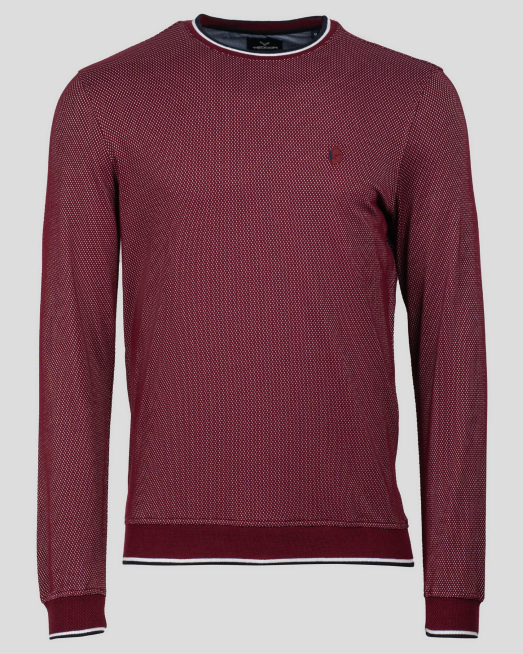 'ПАМУЧНА БЛУЗА НА ТОЧКИ ЖАКАРД С БРОДЕРИЯ ЛОГО И ДЕСЕНАЦИИ