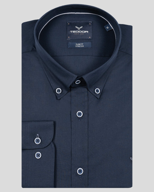 'ТЪМНО СИНЯ РИЗА ДЮС С КОНТРАСТНА БРОДЕРИЯ ЛОГО