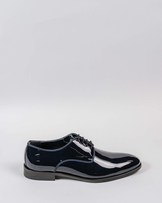 'ТЪМНО СИНИ ОФИЦИАЛНИ ОБУВКИ ОТ ЕСТЕСТВЕН ЛАК