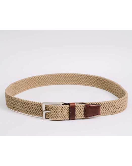 'БЕЖОВ ПЛЕТЕН КОЛАН ОТ ТЕКСТИЛ