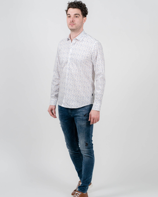 'БЯЛА РИЗА С ПРИНТ ЛОДКИ