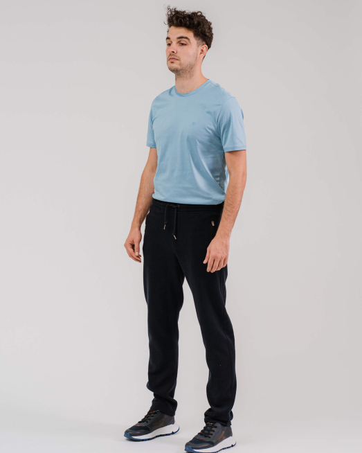 'ТЪМНОСИН СПОРТЕН ПАНТАЛОН ОТ ПАМУЧНО ТРИКО