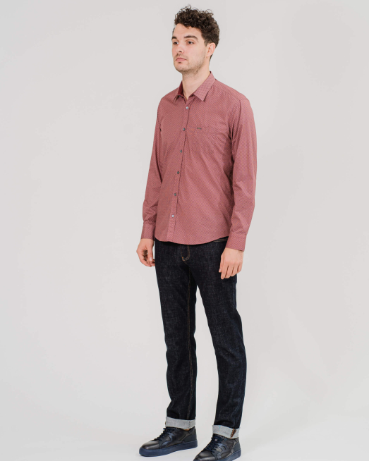 'ПРИНТИРАНА РИЗА В БОРДО С ДЖОБ И МЕТАЛНО ЛОГО