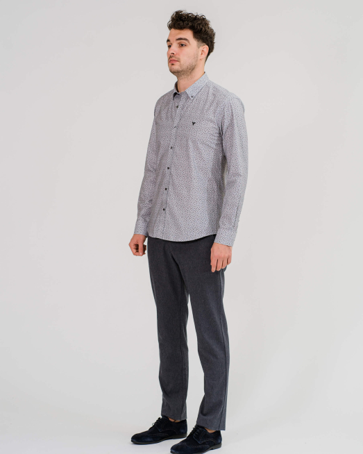 'ПРИНТИРАНА РИЗА В БЯЛО И БОРДО