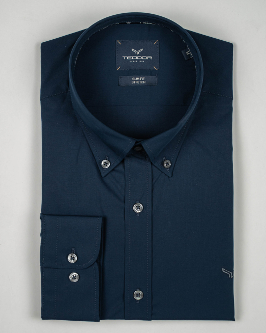 'ТЪМНО СИНЯ РИЗА С БРОДЕРИЯ ЛОГО