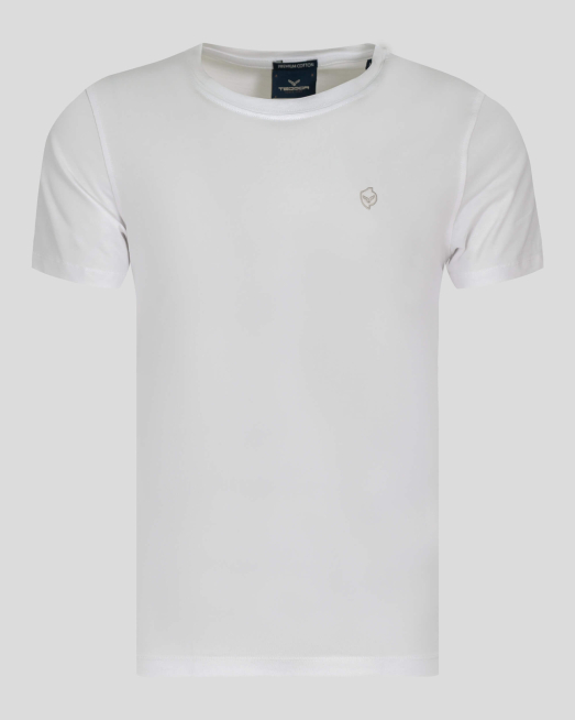 'БЯЛА ТЕНИСКА С ТОНАЛНА БРОДЕРИЯ ОТ PREMIUM ПАМУК 