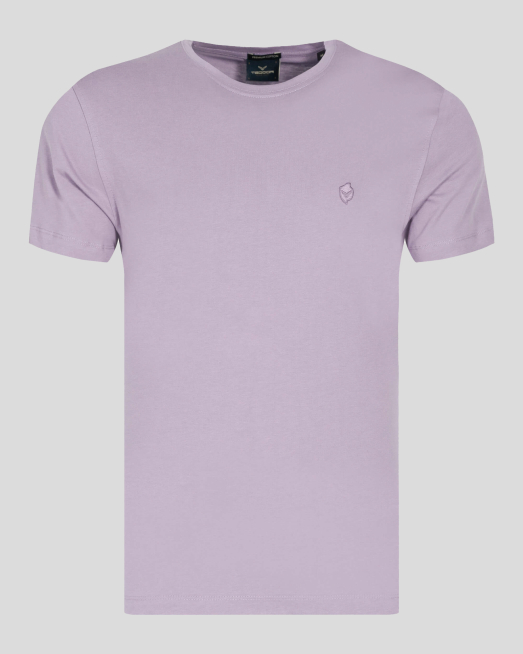 'СВЕТЛО ЛИЛАВА ТЕНИСКА С ТОНАЛНО ЛОГО ОТ PREMIUM ПАМУК 