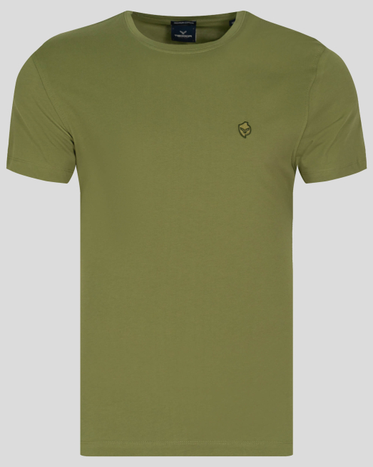 'ЗЕЛЕНА ТЕНИСКА С ТОНАЛНА БРОДЕРИЯ ОТ PREMIUM ПАМУК  