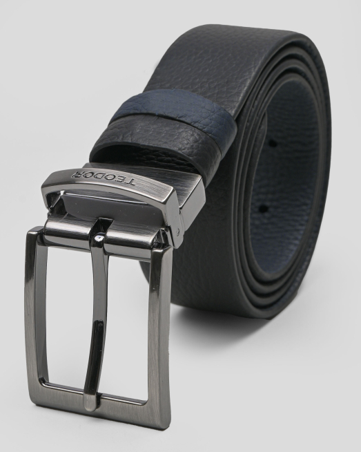 'ЧЕРЕН ДВУЛИЦЕВ КОЛАН ОТ 100% ЕСТЕСТВЕНА КОЖА ШАГРЕН