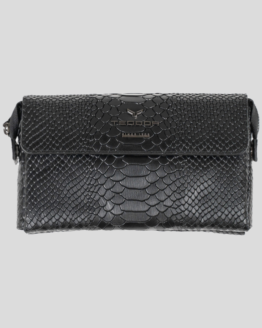 'ЧЕРНА ЧАНТА ПОРТФЕЙЛ С МЕТАЛНО ЛОГО 