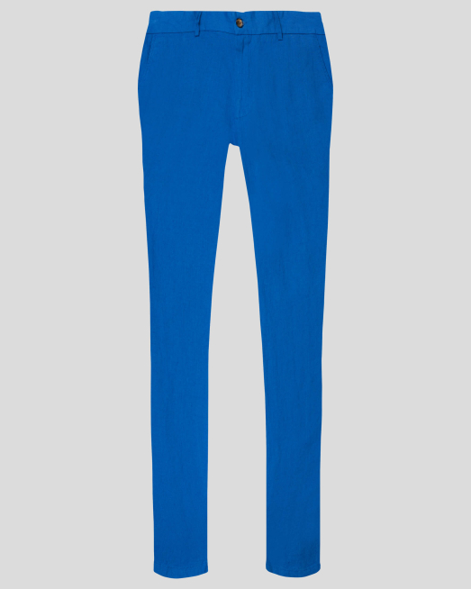 'ДЕНИМ СИН ПАНТАЛОН ОТ ЛЕН С ЛОГО