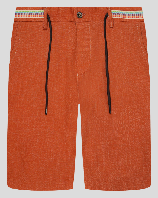 'ОРАНЖЕВИ БЕРМУДИ МЕЛАНЖ С ЛОГО И ГАРНИТУРА НА КОЛАН