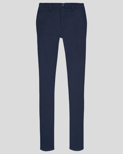 'ТЪМНО СИН ПАНТАЛОН ОТ ПАМУЧЕН ГАБАРДИН С ЛОГО