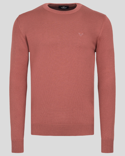 'БАЗОВ ПУЛОВЕР С БРОДЕРИЯ ЛОГО В ЦВЯТ ПЕПЕЛ ОТ РОЗИ