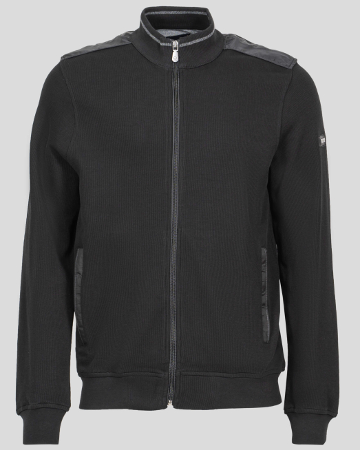 'ЧЕРЕН СУИТШЪРТ ОТ РИПС ТРИКО С ТЕХНОЛОГИЧНИ ДЕТАЙЛИ