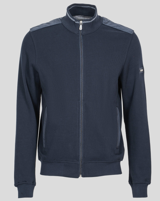 'ТЪМНО СИН СУИТШЪРТ ОТ РИПС ТРИКО С МЕТАЛНО ЛОГО