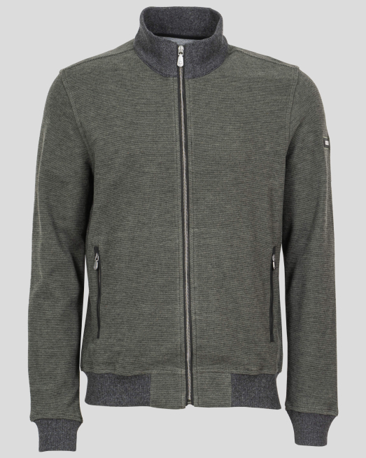 'ТЪМНО ЗЕЛЕН МЕЛАНЖИРАН СУИТШЪРТ С МЕТАЛНО ЛОГО АКСЕСОАР И ГАРНИТУРА