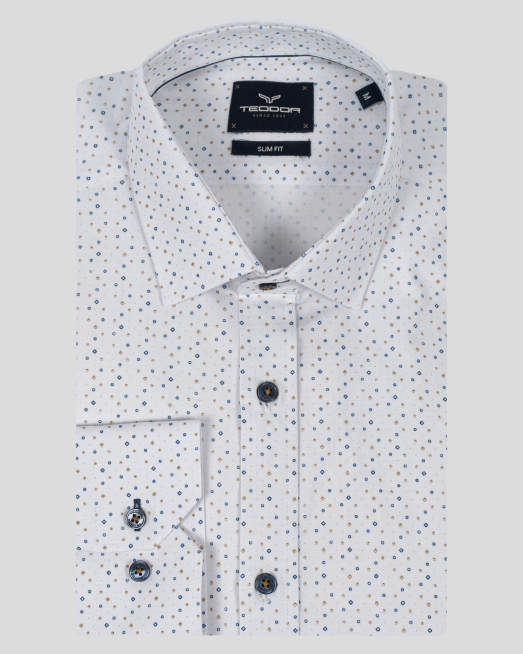 'БЯЛА ПРИНТИРАНА РИЗА С ГАРНИТУРА