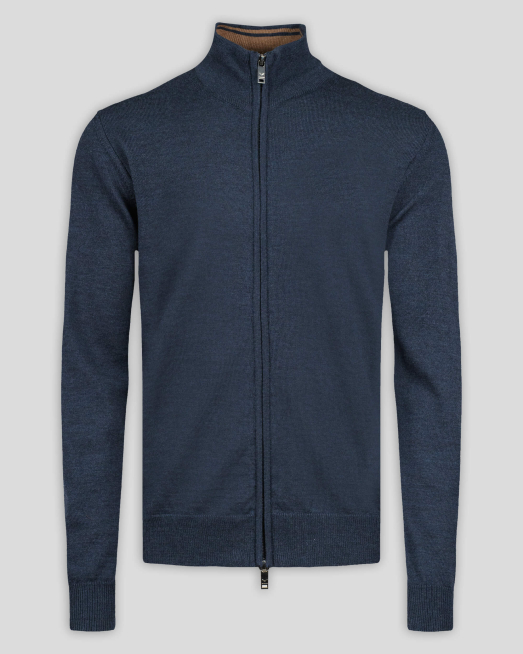 'ТЪМНО СИНЯ ЖИЛЕТКА  ОТ 100% ЕКСТРАФИНА ВЪЛНА МЕРИНО "ZEGNA BARUFFA"