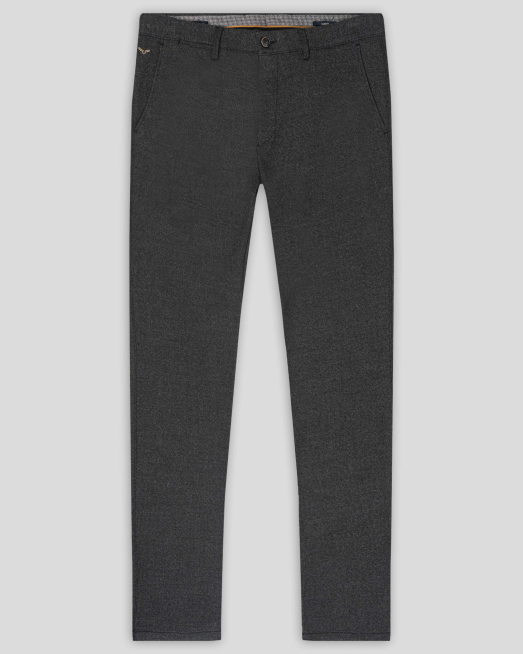 ' МЕЛАНЖИРАН ПАНТАЛОН С ИТАЛИАНСКИ ДЖОБ ВТАЛЕН СИЛУЕТ В ЦВЯТ АНТРАЦИТ 