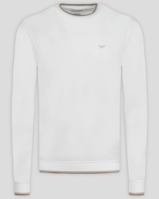 'БЯЛА БЛУЗА С КАРДИРАН ЕФЕКТ И ДЕСЕНАЦИИ ОТ PREMIUM ПАМУК