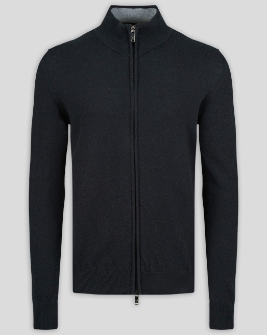 'ЧЕРНА ЖИЛЕТКА ОТ 100% ЕКСТРАФИНА ВЪЛНА МЕРИНО "ZEGNA BARUFFA"