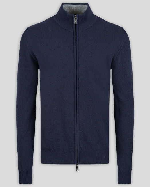' ТЪМНОСИНЯ ЖИЛЕТКА ОТ 100% ЕКСТРАФИНА ВЪЛНА МЕРИНО "ZEGNA BARUFFA"