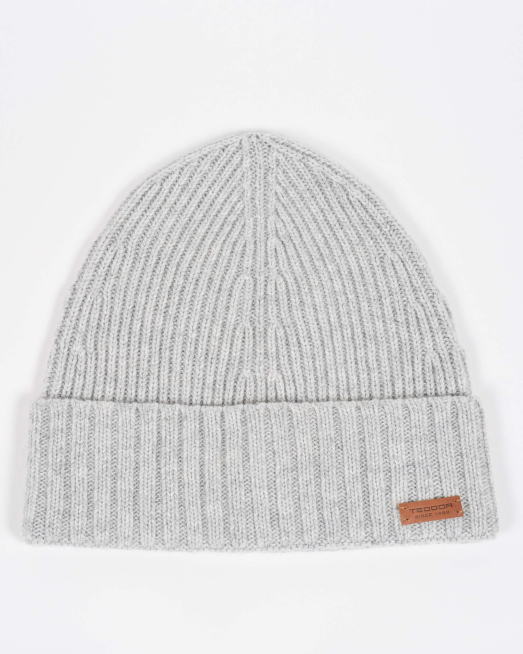 'ПЛЕТЕНА СВЕТЛОСИВА ШАПКА ОТ ФИНА ВЪЛНА И КАШМИР